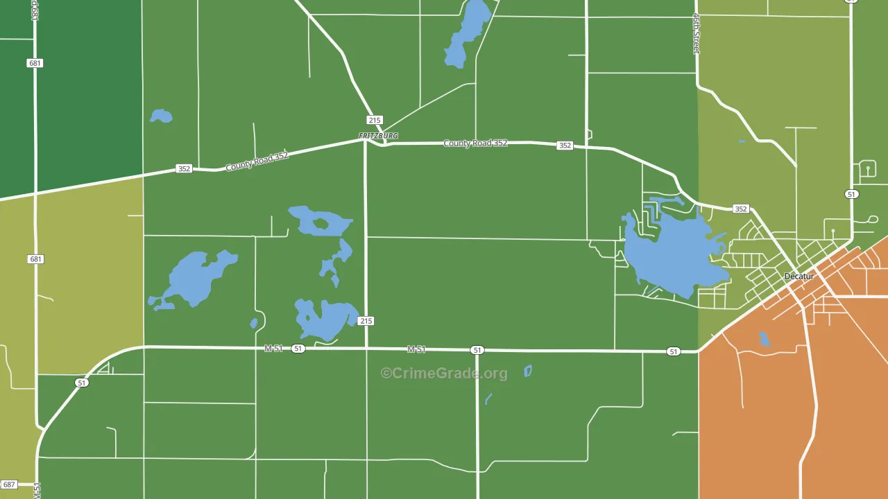 Volinia, MI Map of Drug-Related Crime Rates