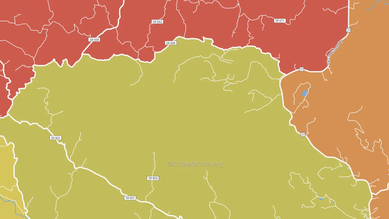 Volney, VA Map of Drug-Related Crime Rates