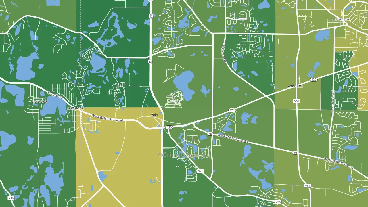 Volo, IL Map of Drug-Related Crime Rates