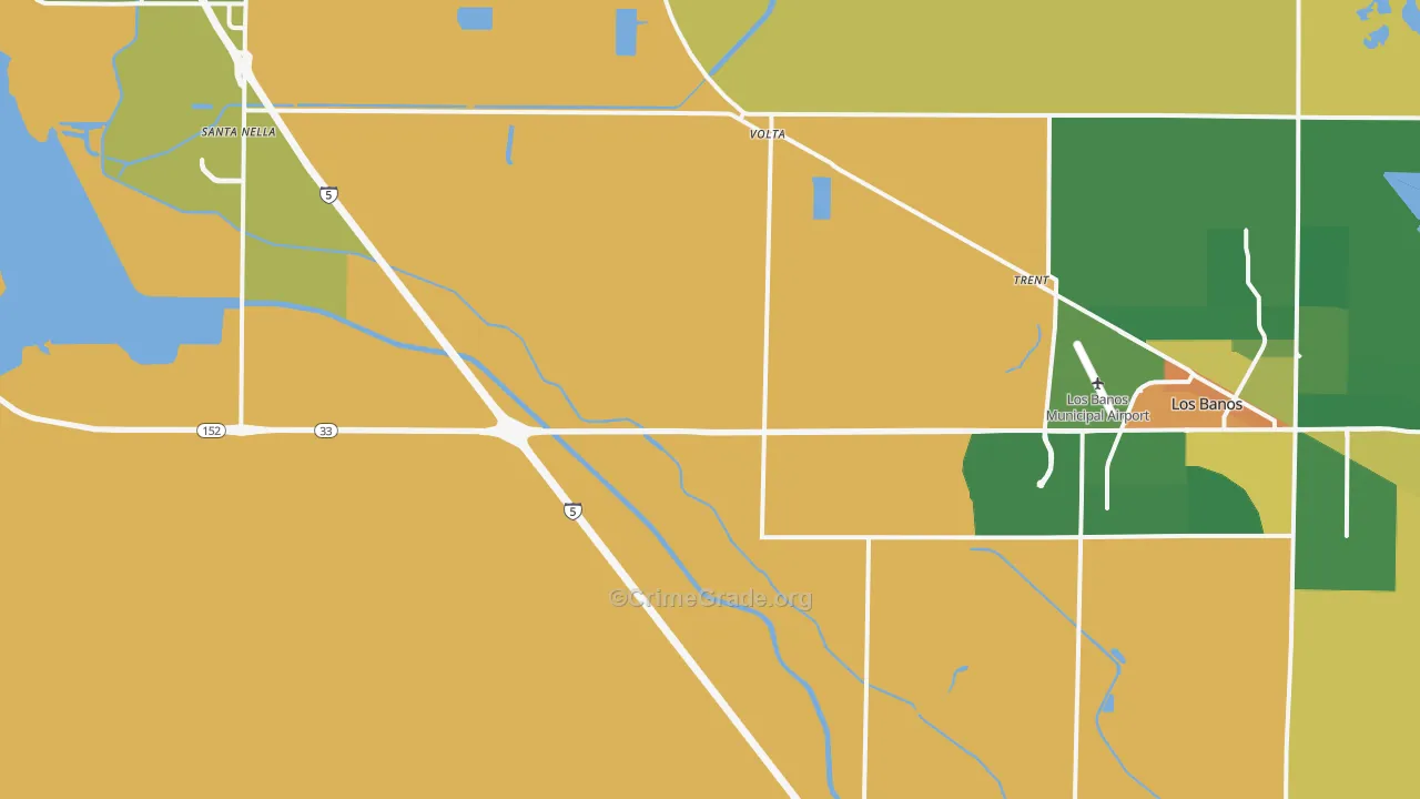 Volta, CA Map of Drug-Related Crime Rates
