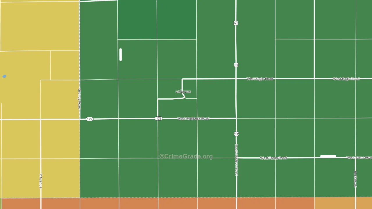 Voorhies, IA Map of Drug-Related Crime Rates