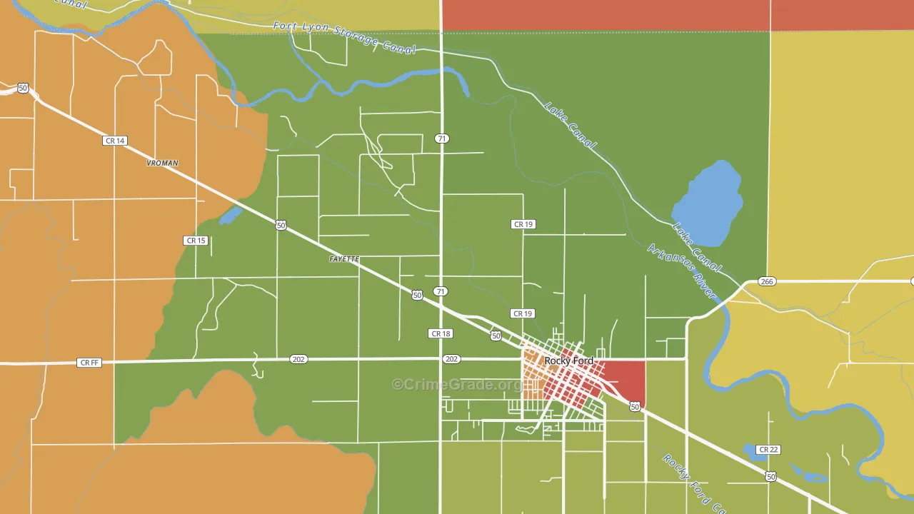 Vroman, CO Map of Drug-Related Crime Rates