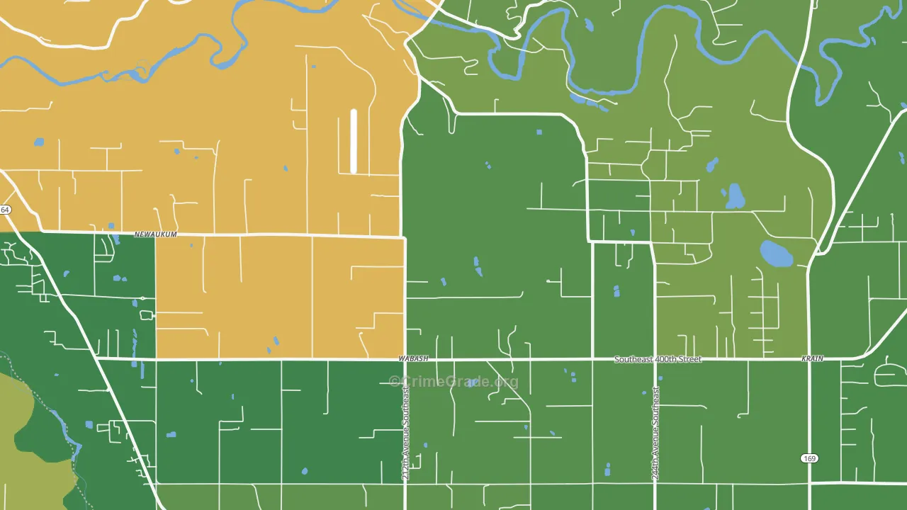 Wabash, WA Map of Drug-Related Crime Rates