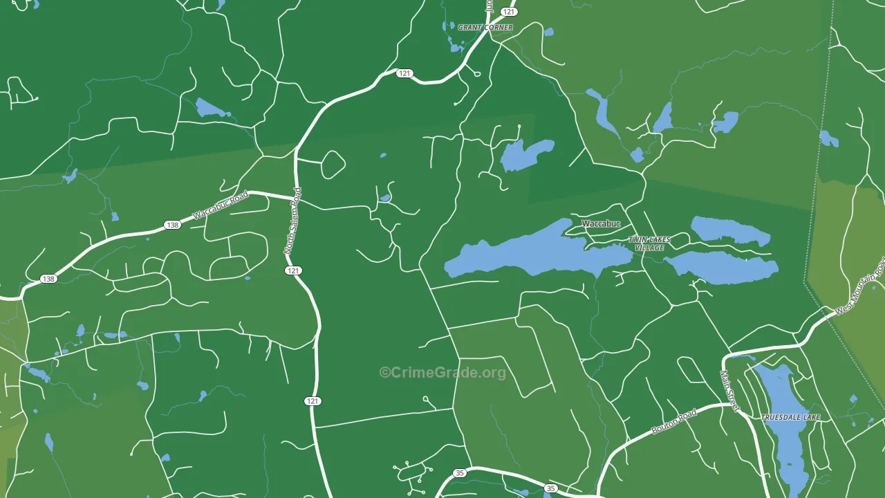 Waccabuc, NY Map of Drug-Related Crime Rates