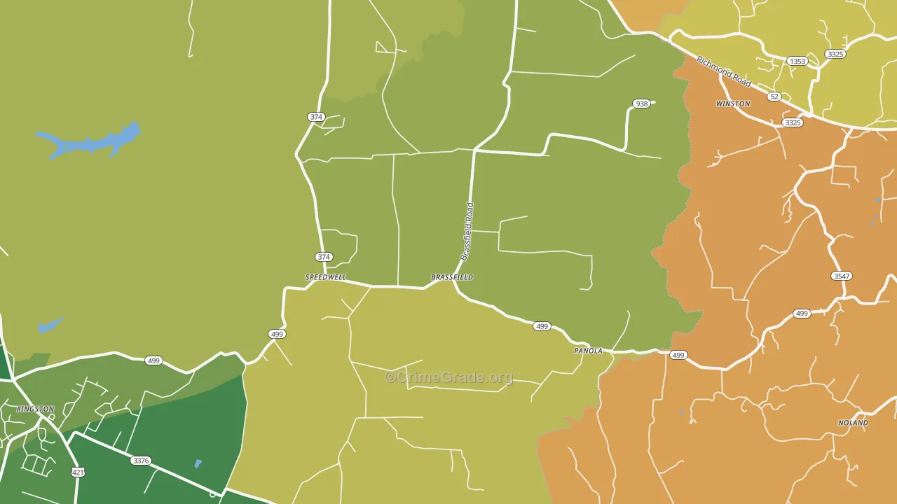 Waco, KY Map of Drug-Related Crime Rates