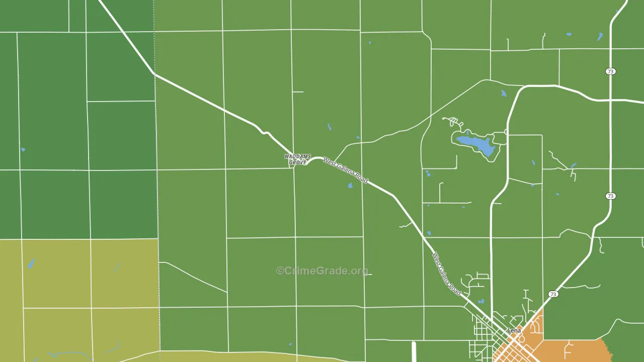 Waddams Grove, IL Map of Drug-Related Crime Rates