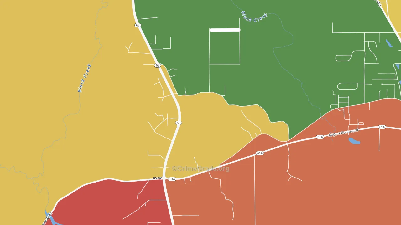 Wade, MS Map of Drug-Related Crime Rates