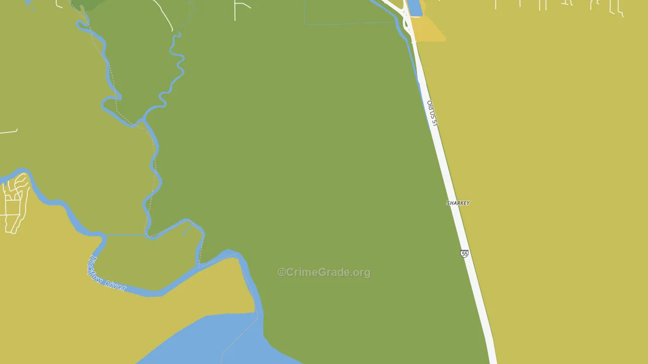 Wadesboro, LA Map of Drug-Related Crime Rates