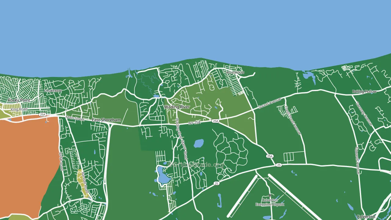 Wading River, NY Map of Drug-Related Crime Rates