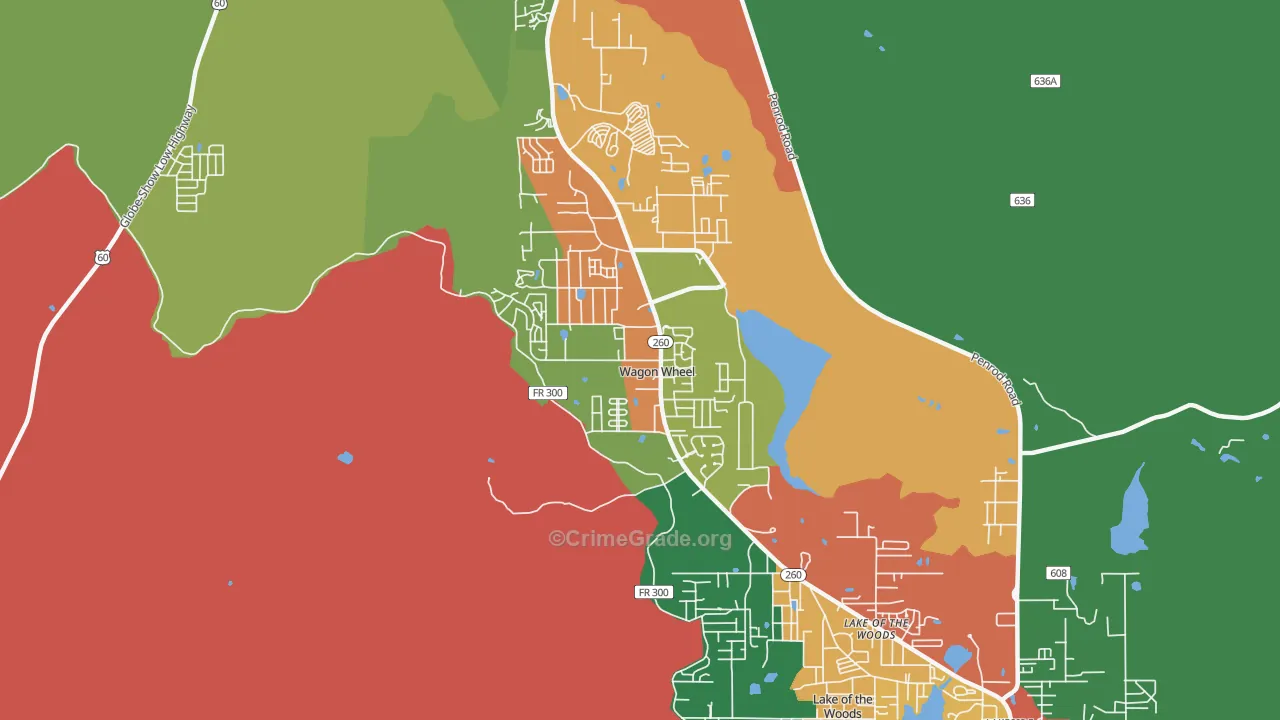 Wagon Wheel, AZ Map of Drug-Related Crime Rates