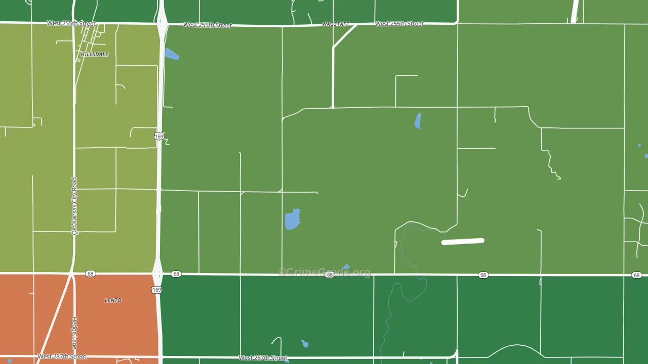 Wagstaff, KS Map of Drug-Related Crime Rates