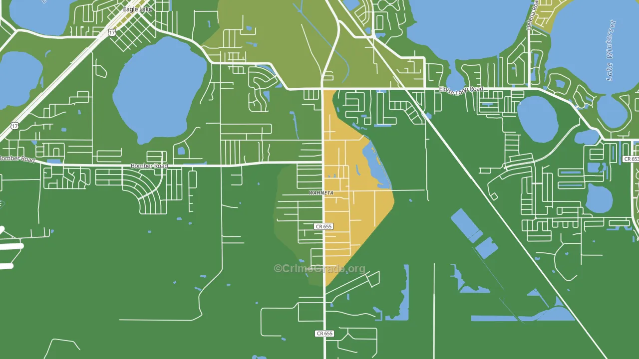 Wahneta, Winter Haven, FL Map of Drug-Related Crime Rates
