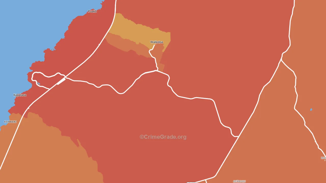 Waikoloa Village, HI Map of Drug-Related Crime Rates