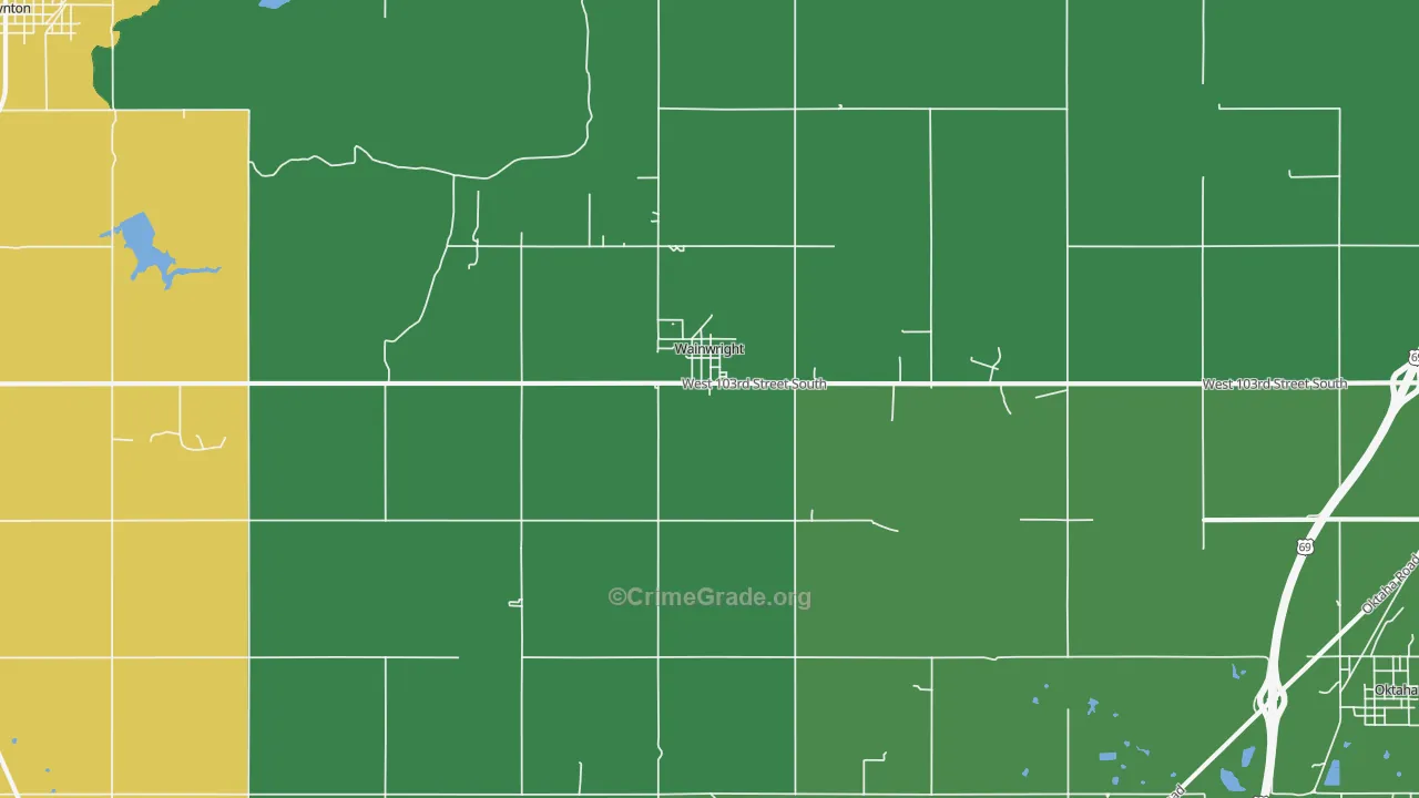Wainwright, OK Map of Drug-Related Crime Rates