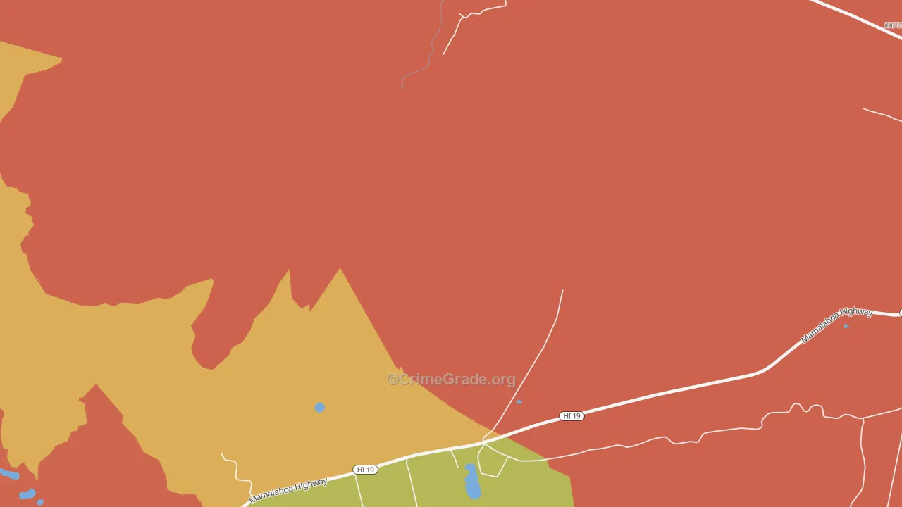 Waipio, HI Map of Drug-Related Crime Rates