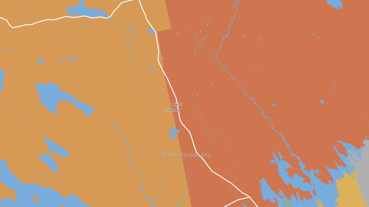 Waite, ME Map of Drug-Related Crime Rates