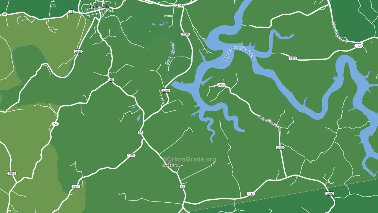 Wakefield, KY Map of Drug-Related Crime Rates