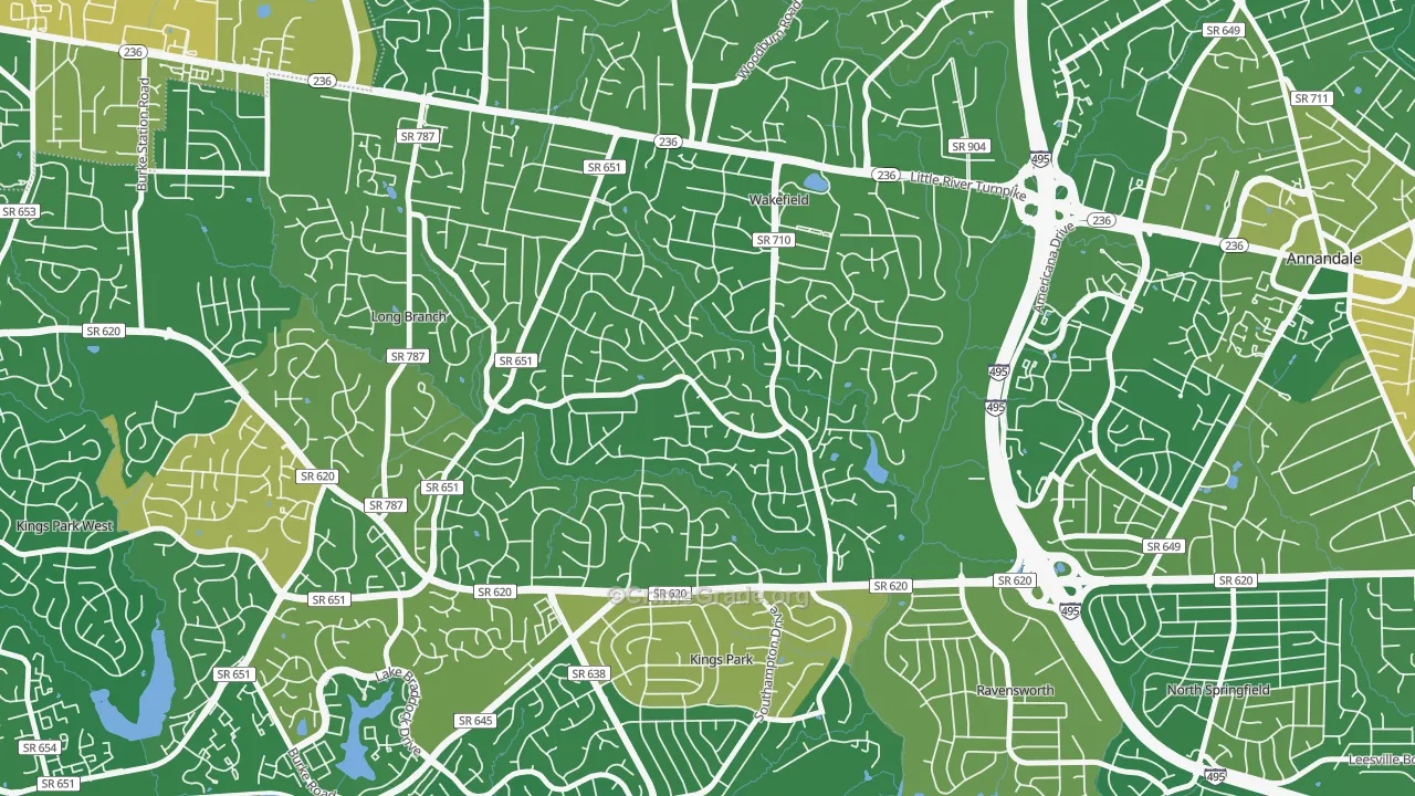 Wakefield Park, Annandale, VA Map of Drug-Related Crime Rates