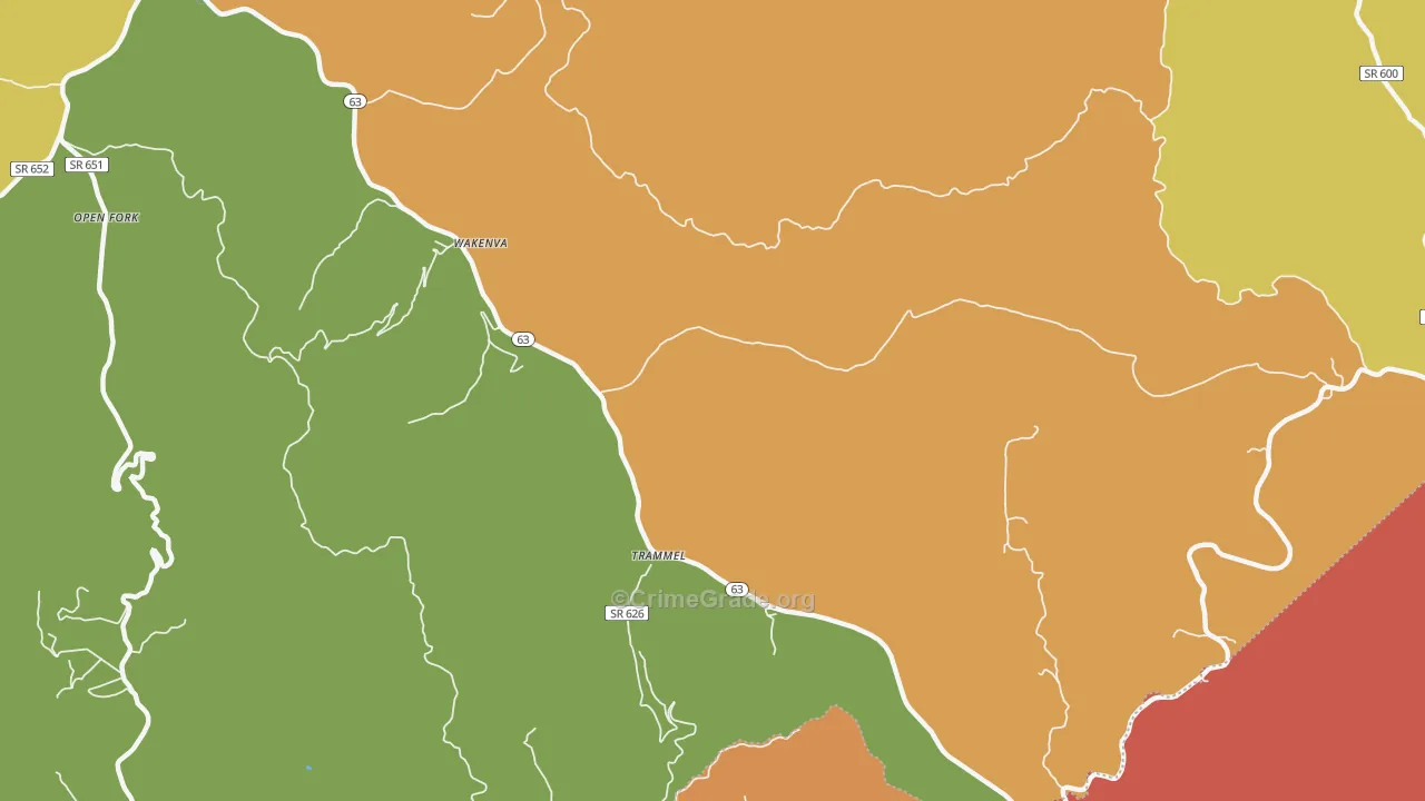 Wakenva, VA Map of Drug-Related Crime Rates