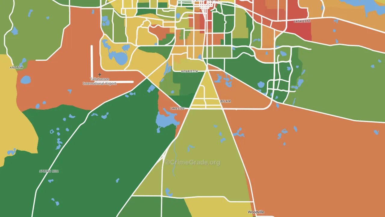 Wakulla Springs, FL Map of Drug-Related Crime Rates