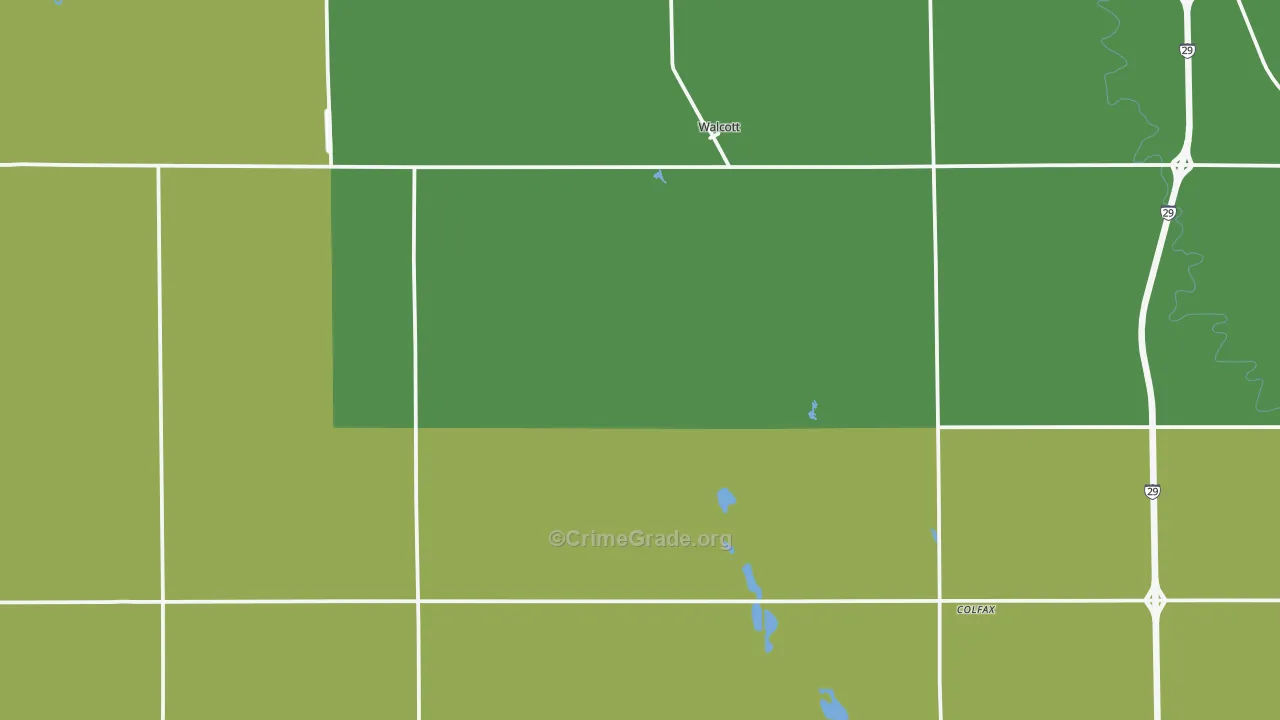 Walcott, ND Map of Drug-Related Crime Rates
