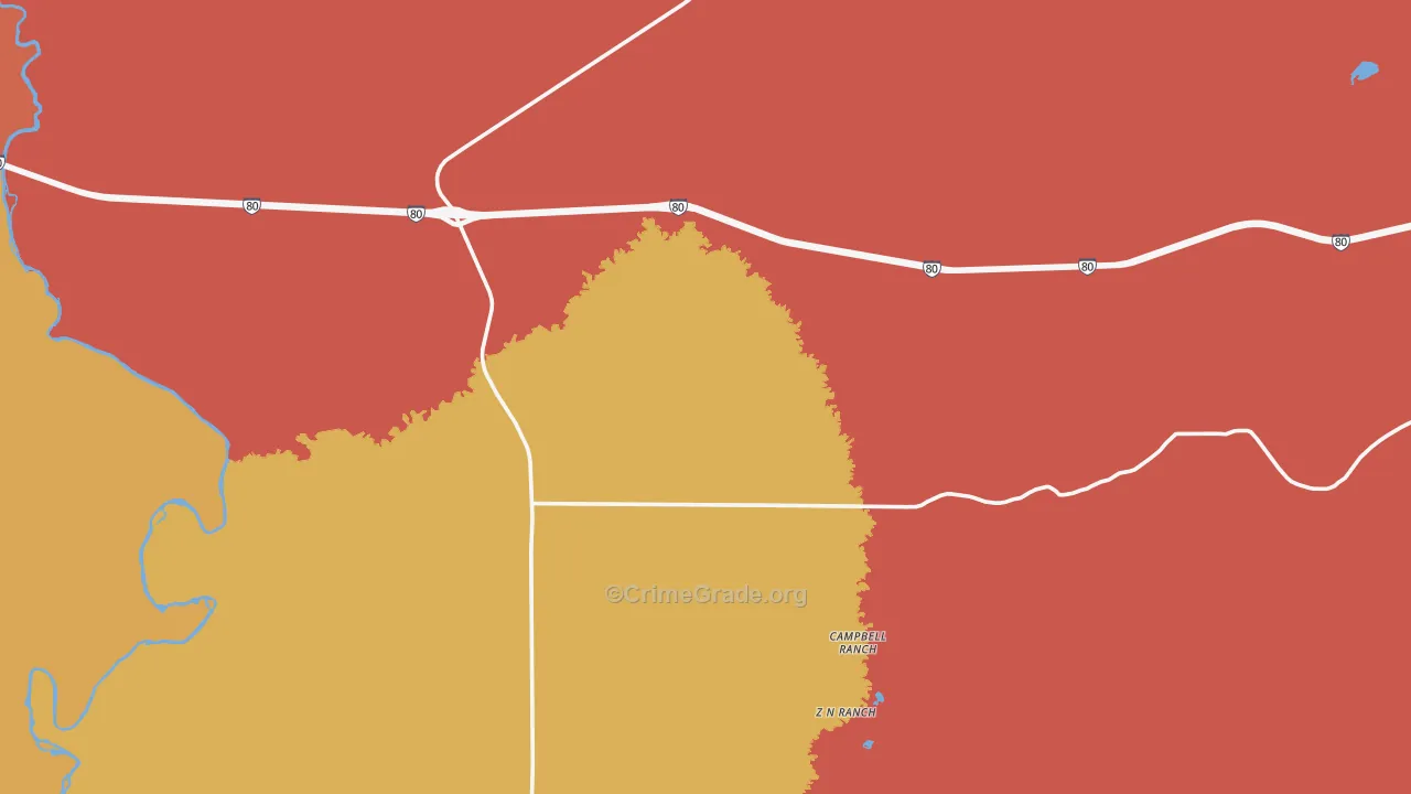 Walcott, WY Map of Drug-Related Crime Rates