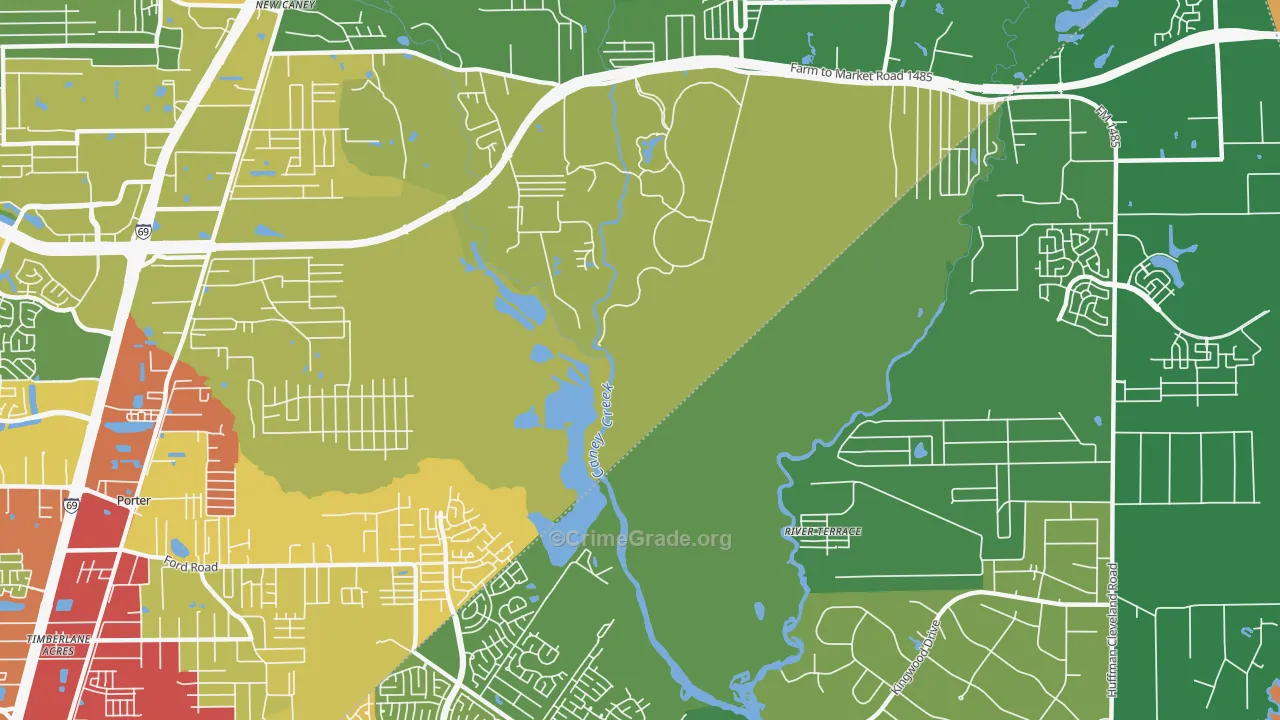 Walden Woods, TX Map of Drug-Related Crime Rates