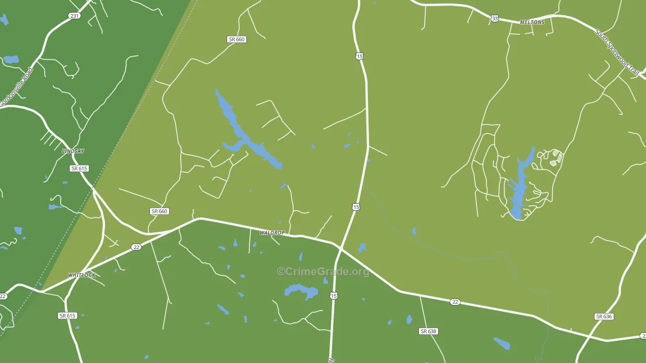 Waldrop, VA Map of Drug-Related Crime Rates