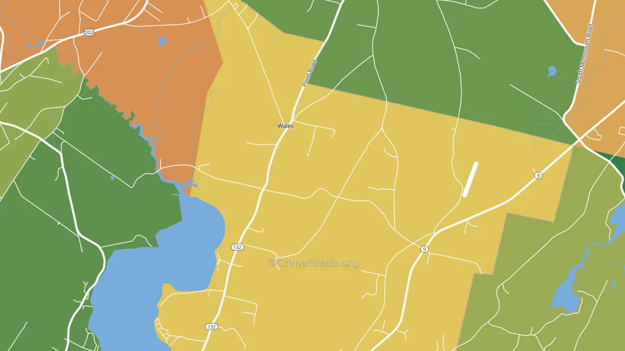 Wales Corner, ME Map of Drug-Related Crime Rates