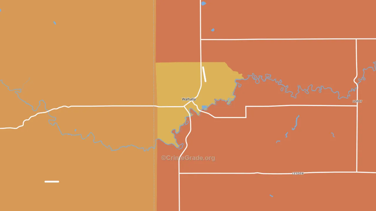 Walhalla, ND Map of Drug-Related Crime Rates