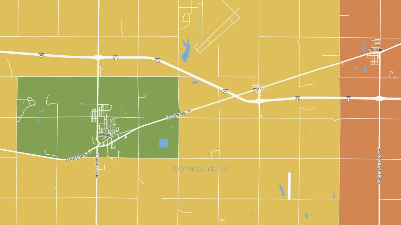 Walker, KS Map of Drug-Related Crime Rates
