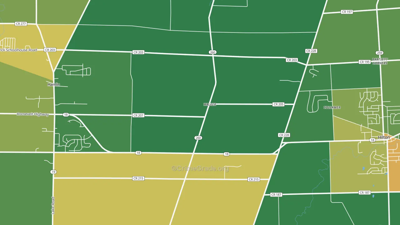 Walker, NY Map of Drug-Related Crime Rates