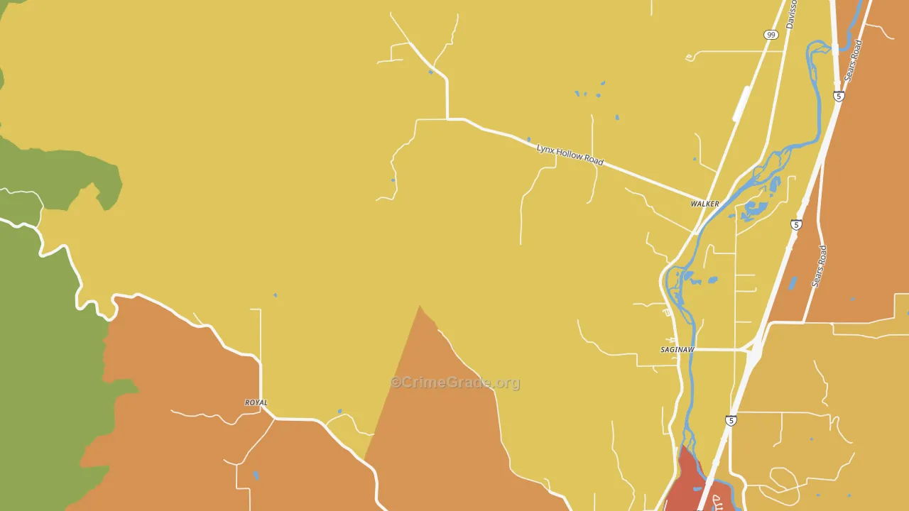 Walker, OR Map of Drug-Related Crime Rates