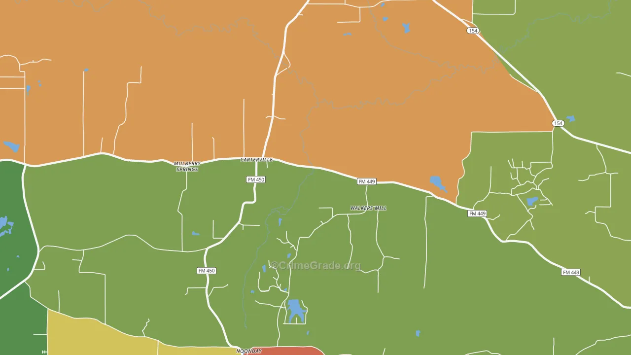 Walkers Mill, TX Map of Drug-Related Crime Rates