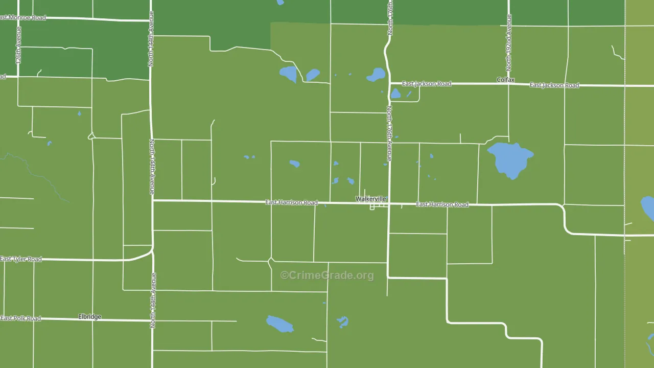 Walkerville, MI Map of Drug-Related Crime Rates
