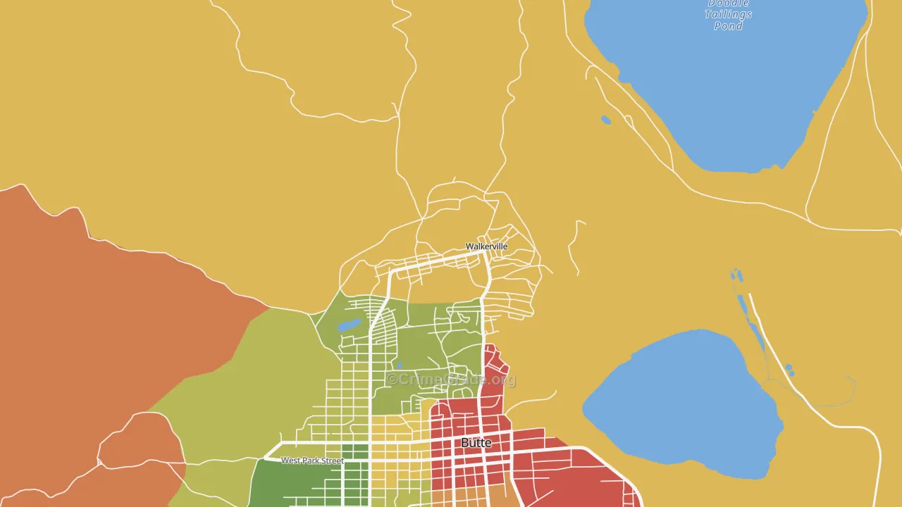 Walkerville, MT Map of Drug-Related Crime Rates