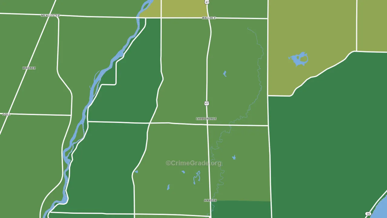 Wallace, MI Map of Drug-Related Crime Rates