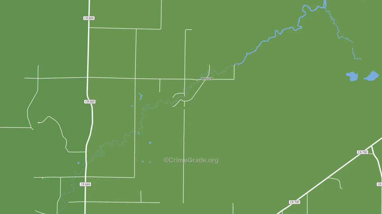 Wallin, MI Map of Drug-Related Crime Rates
