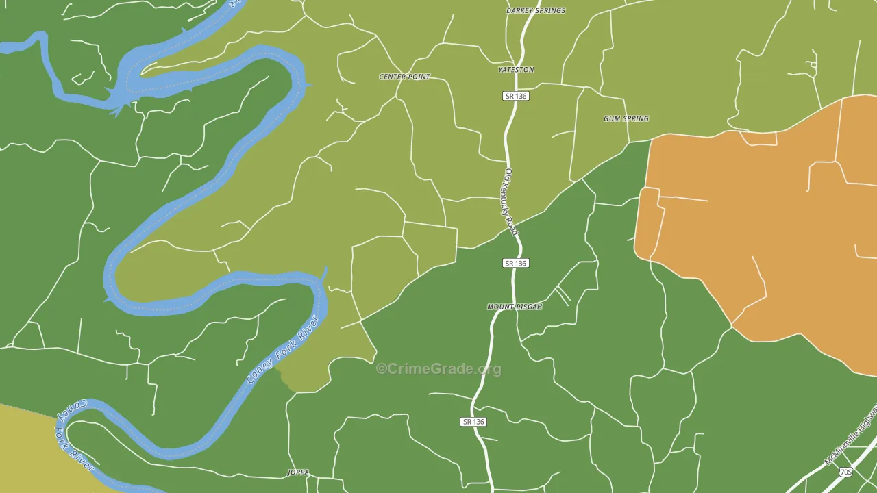 Walling, TN Map of Drug-Related Crime Rates