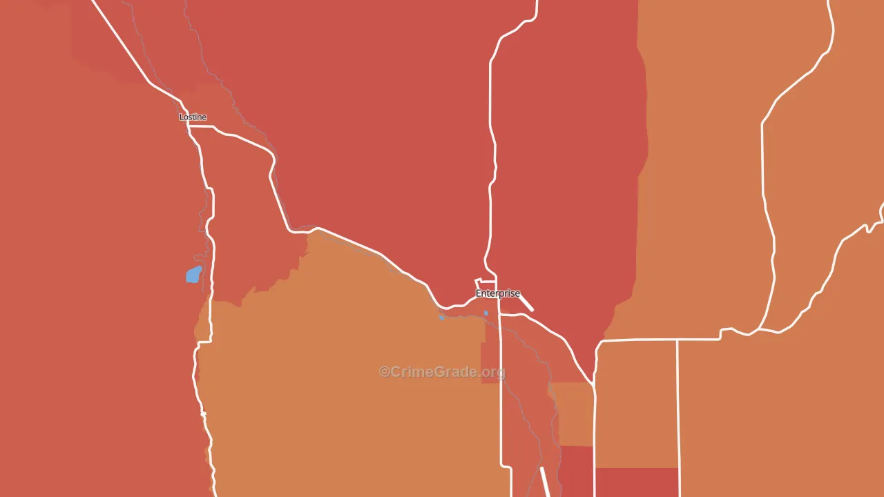 Wallowa County, OR Map of Drug-Related Crime Rates