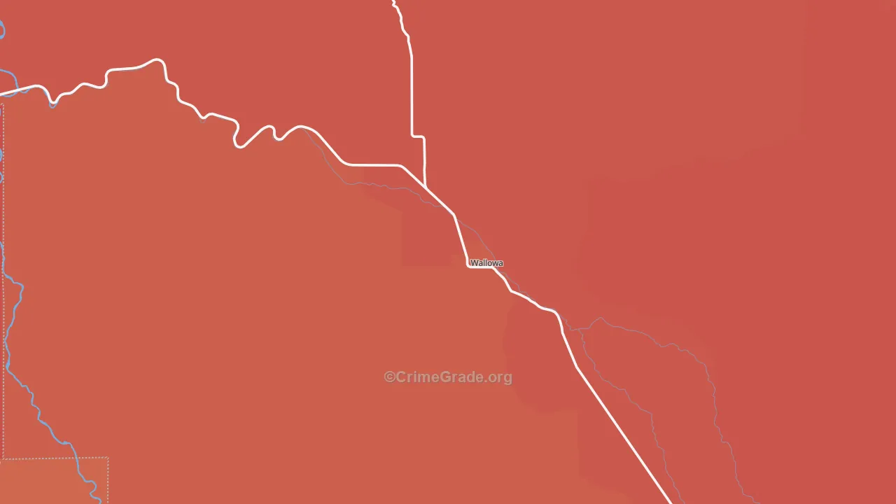 Wallowa, OR Map of Drug-Related Crime Rates