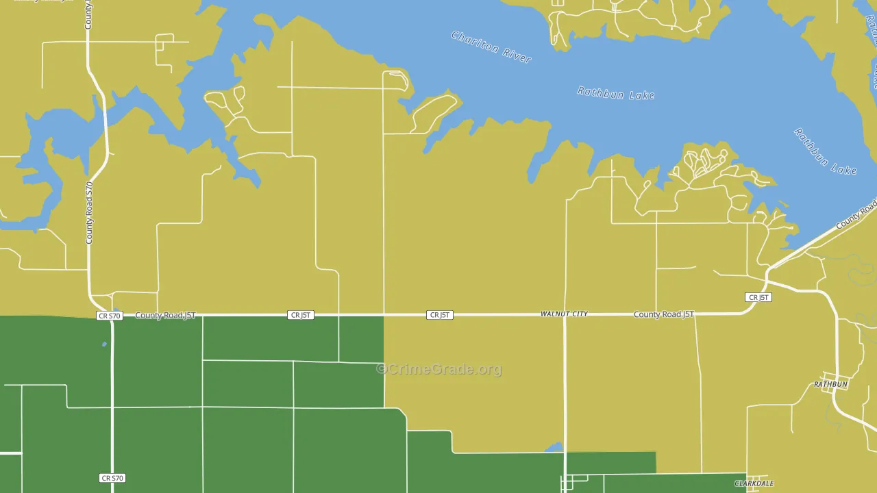 Walnut City, IA Map of Drug-Related Crime Rates