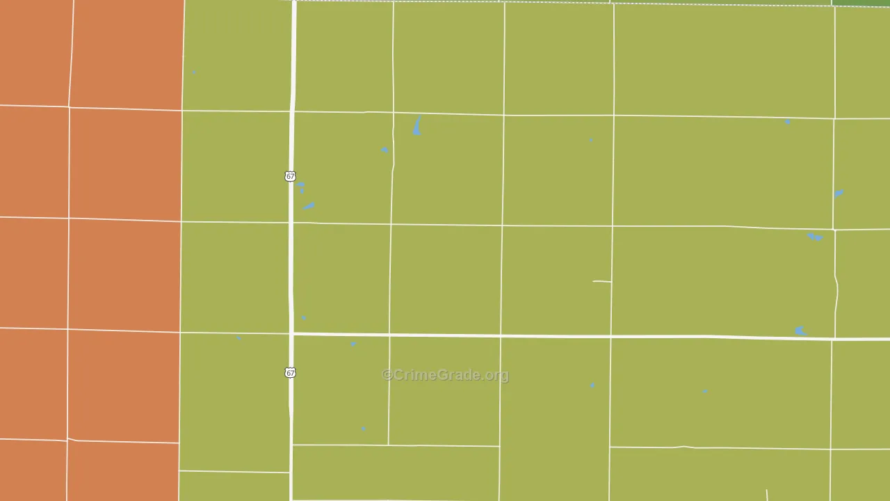 Walnut Grove, IL Map of Drug-Related Crime Rates