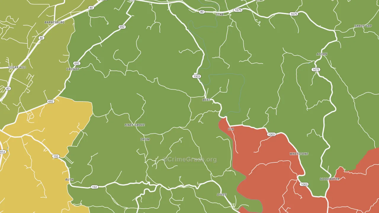 Walnut Grove, KY Map of Drug-Related Crime Rates