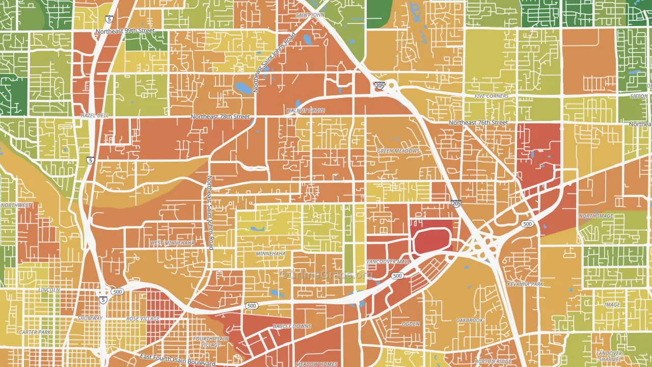 Walnut Grove, WA Map of Drug-Related Crime Rates