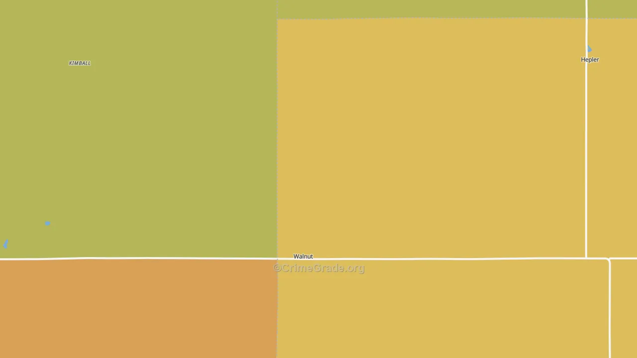 Walnut, KS Map of Drug-Related Crime Rates