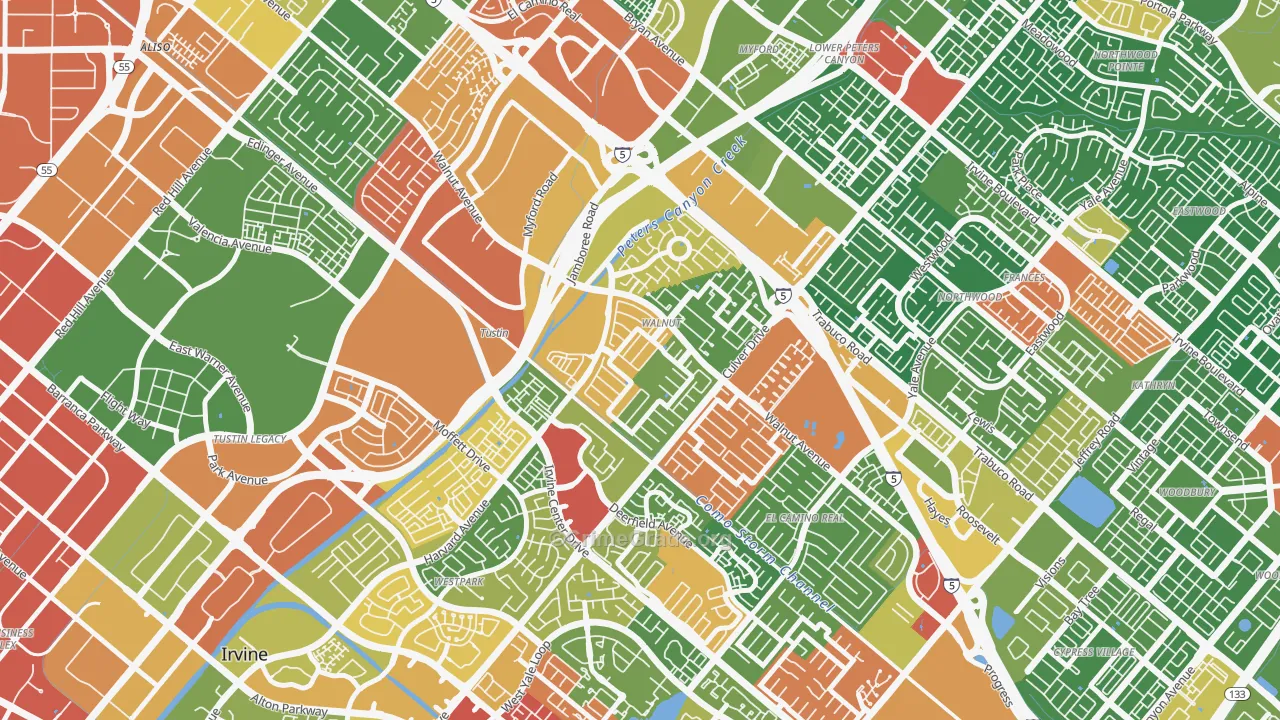 Walnut Village, Irvine, CA Map of Drug-Related Crime Rates