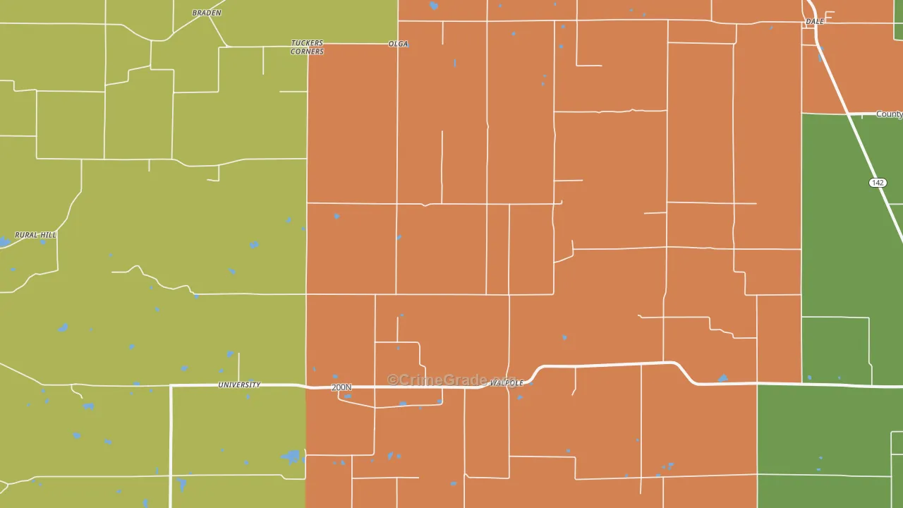 Walpole, IL Map of Drug-Related Crime Rates