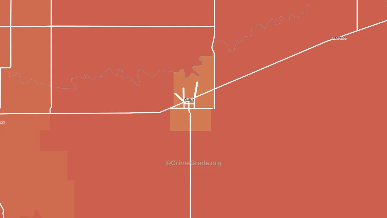 Walsh, CO Map of Drug-Related Crime Rates