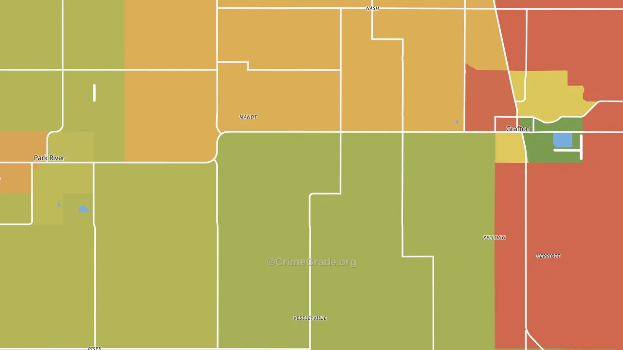 Walsh County, ND Map of Drug-Related Crime Rates